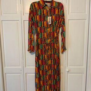 Savanna Jane Multicolor Duster Dress Small Embroidered Boho New NWT